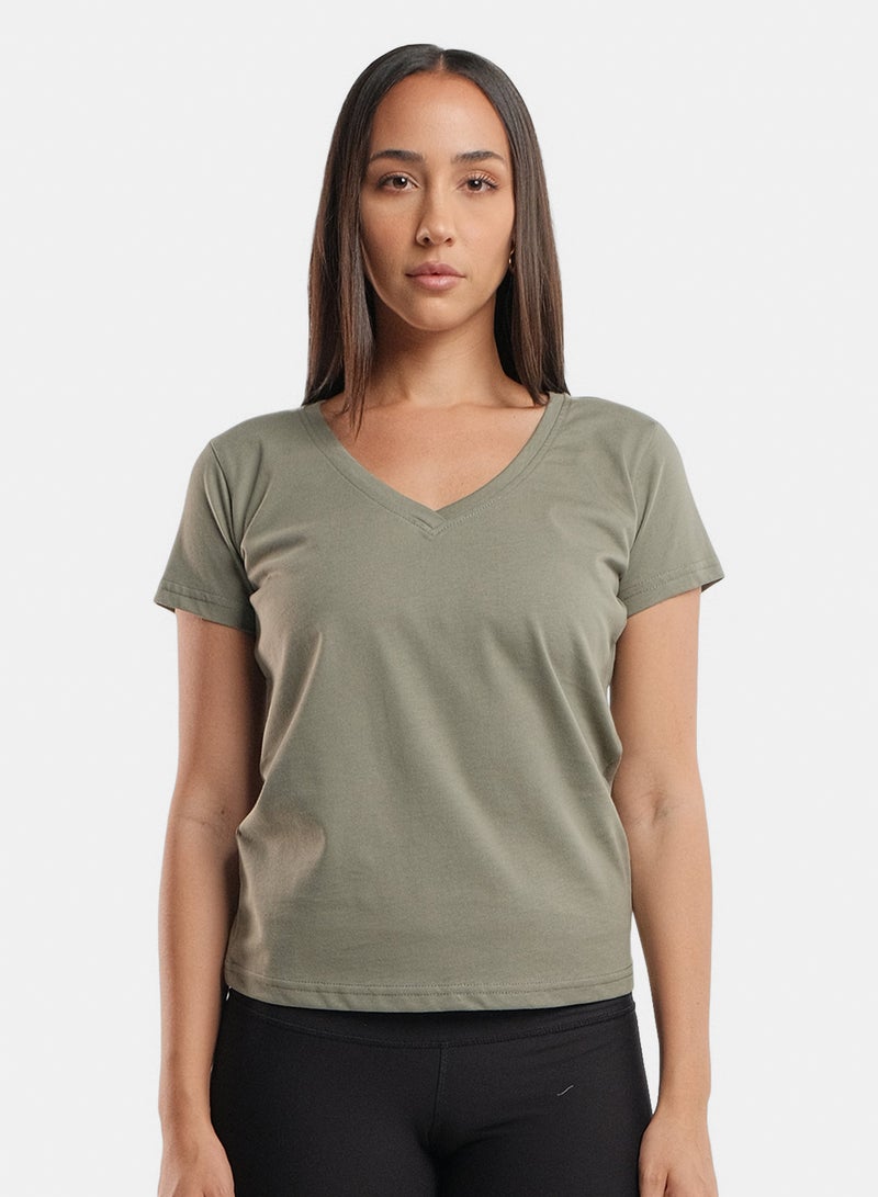 Relaxed Fit V-Neck Tee
